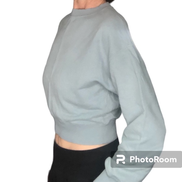 Dynamite Sage Green Cropped Sweatshirt size XS - Picture 1 of 10